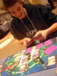 Kakarot Turker playing the teched-out “Eat Kree . . . Or Die!” deck, tweaked by his team, The Four Horsemen. 